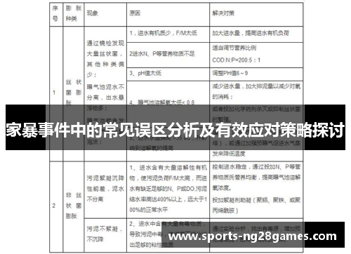 家暴事件中的常见误区分析及有效应对策略探讨